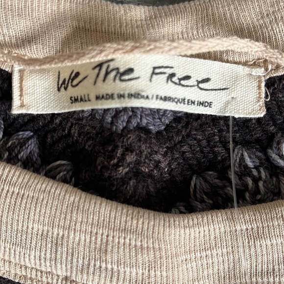 Free People Spring Bound Raglan Crochet Shirt size small - Picture 7 of 8